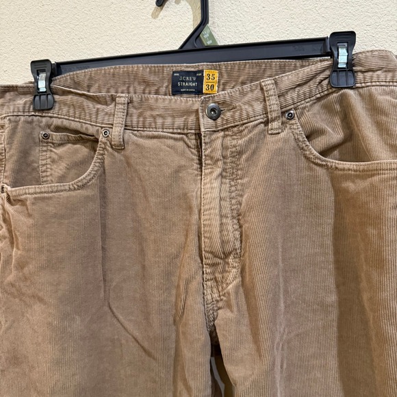 J. Crew Straight‎ Corduroy Pants Mens 35x30 Brown Casual Everyday - Picture 4 of 9